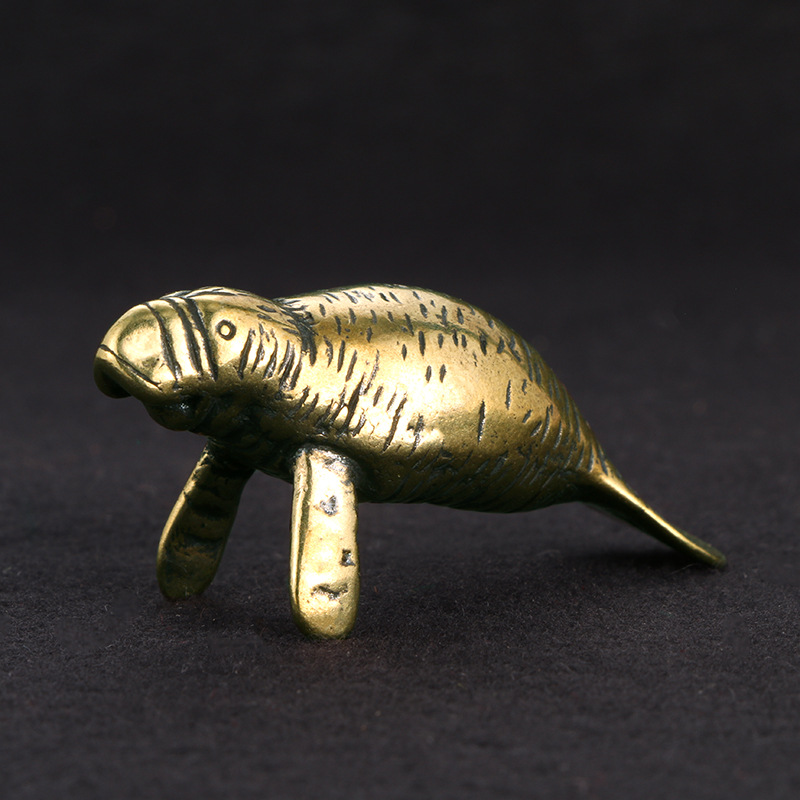 Office Furniture Warehouse - Brass Florida Manatee Decorative Figurines Vintage