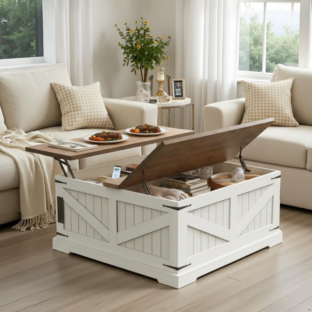 Adjustable Laptop Table - 36 Lit Top Coffee Table with