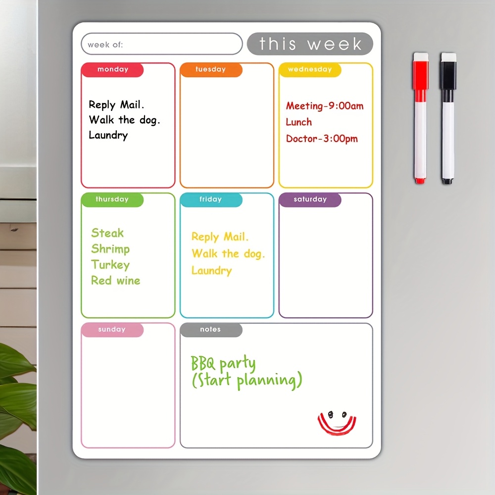 A4 Magnetic Weekly Planner, Er - огляд і ціна Magnetic Whiteboard Calendar