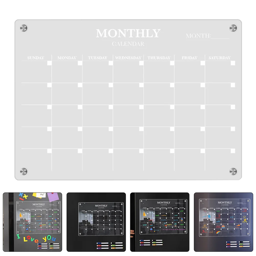 Magnetic Fridge Board Acrylic  - огляд і ціна Magnetic Whiteboard Calendar