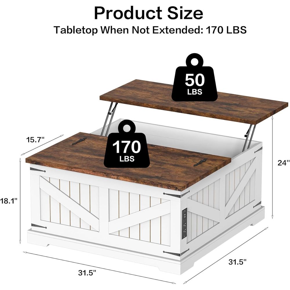 36 Lit Top Coffee Table with S - огляд і ціна Adjustable Laptop Table