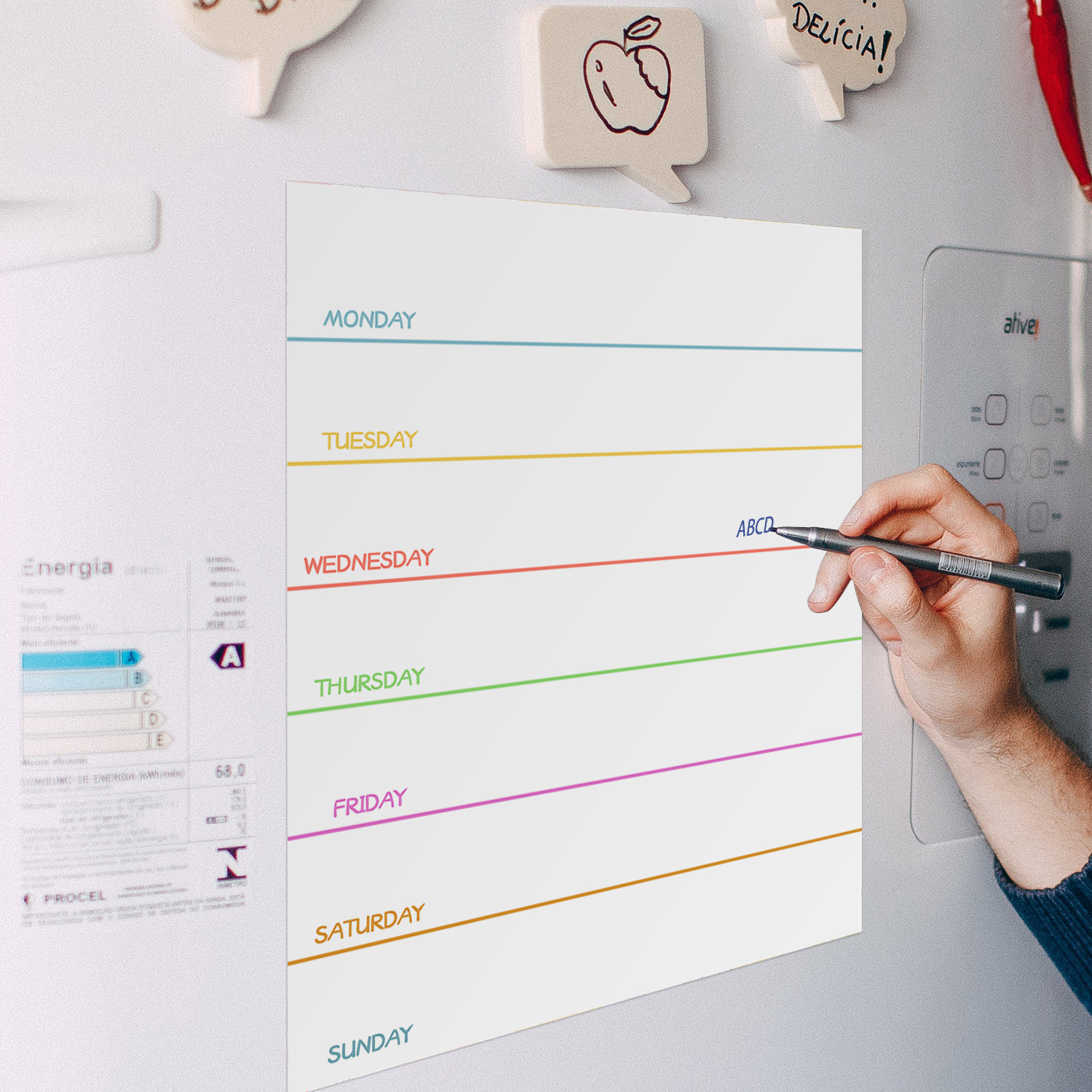 Magnetic Weekly Planner Fridge - огляд і ціна Magnetic Whiteboard Calendar